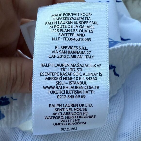 Polo Ralph Lauren Baby Swim Trunks – Sailboat Print Blue White 9M NWT - Picture 13 of 17